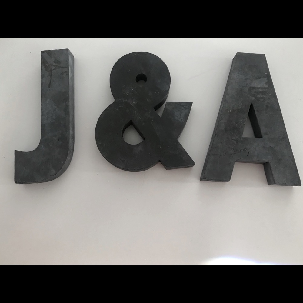 Anthropologie Metal Letters